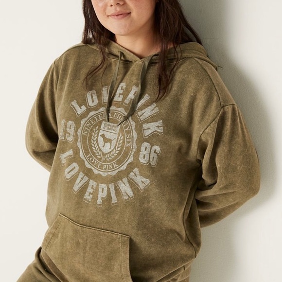 Vintage Green Victoria Secret PINK Pullover Outfit - Picture 6 of 9